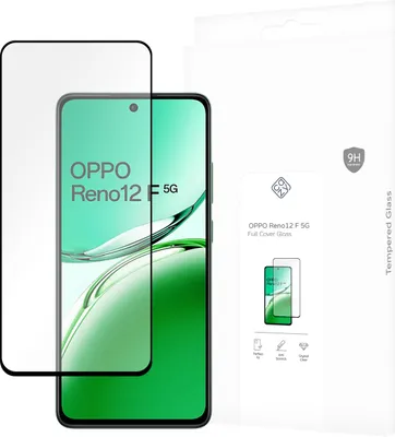 Image de Protection d’Écran compatible avec OPPO Reno12 F (5G) - Protection d’Écran en Verre Trempé Full Cover