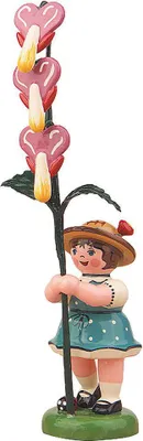 Zdjęcie produktu dla Hubrig folk art "Dzieci kwiaty dziewczynka z rozdzierającym sercem - 11cm