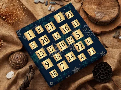 Image de Jumeon, Advent Calendar Gold, Calendrier de l'Avent, 100 % argent massif 925, or