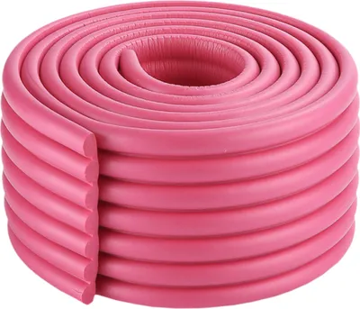 Image de 2 mètres de W-forme multifonctionnelle Ultra Wide Edge Guard Élargi épaississement Crash Bar Bande de pare-chocs enfants, Rose Pink