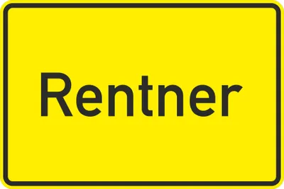 Produktbild von Fun-Schild "Rentner“ | 315x420mm | Verkehrszeichen-Qualität | 2mm Aluminium | Witterungsbeständig |