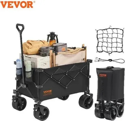 Produktbild von Faltbarer Trolley auf Rädern, 205kg, schwarz, 132x56x106cm, verstellbar