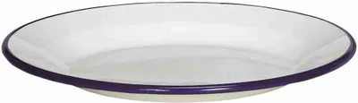 Image de Krüger 992-4B Assiette plate HUSUM, émail, 24 cm, blanc