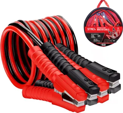 Produktbild von Strex Starthilfekabel 25 mm2 - 3.5M - 750A - extra robust - Auto / Bus / LKW / Boot - inkl. Aufbewahrungstasche