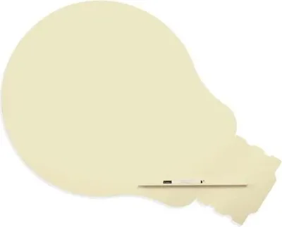 Produktbild von Symbol-Tafel Skinshape Glühbirne lackiert 100x150cm RAL 1013 perlweiß.