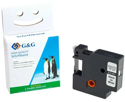 Imagen del producto de G&G 15566 G&G Schriftband kompatibel mit DYMO D1/ S0720680/ 40913