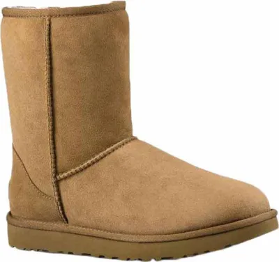 A single brown UGG boot is shown against a white background.