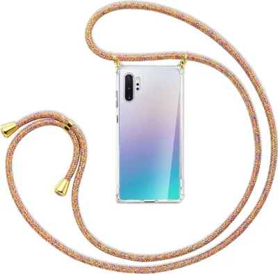 Produktbild von Handykette Backcover-Schutzhülle mit Band (Metall goldfarben) für Samsung Galaxy Note 10 Plus - Rainbow