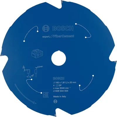 Produktbild von Kreissägeblatt für Akkusägen Expert for Fibre Cement, 160 x 1,8/1,2 x 20, T4