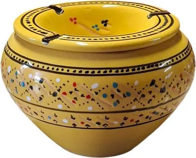 Zdjęcie produktu dla Marokańska popielniczka Marrakech Lemon Yellow - model duży