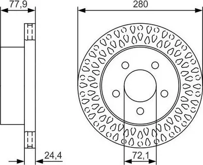 Produktbild von 2x BOSCH Bremsscheibe 0 986 479 U00 für JEEP CHEROKEE (XJ) WRANGLER II (TJ)