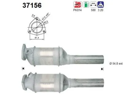 Produktbild von AS Katalysator Kat für VW GOLF III (1H1) 37156