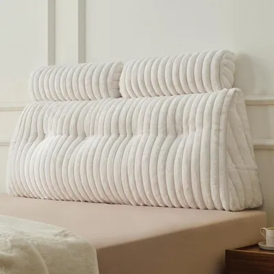 Immagine prodotto di Cuscino da lettura a cuneo - Bianco - 120 cm - Per letto e divano