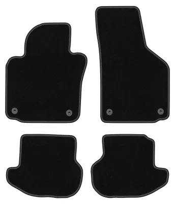 Image de Tapis de sol en moquette pour Volkswagen Eos 2005-2015 (cabriolet) – jeu 4 pièces, noirs, sur mesure – Wielganizator BASIC