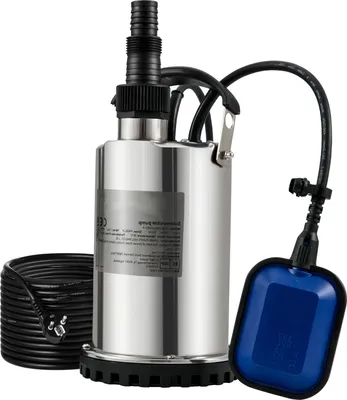 Immagine prodotto di SucceBuy pompa sommersa per acqua, 550 W, 9500 l/h, con cavo da 10 m e interruttore a galleggiante automatico, portatile in acciaio inox, per acqua pulita, aree allagate, piscine, vasche idromassaggio