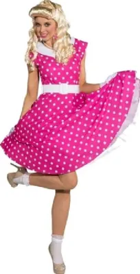 Produktbild von O9015-38 pink Damen Punkte Petticoatkleid Gr.38