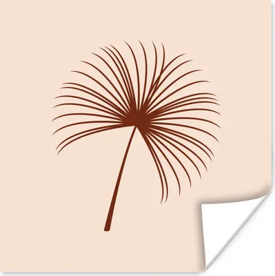 Produktbild von MuchoWow® Poster Sommer - Pflanze - Pastell 50x50 cm - Wohnzimmerdekoration