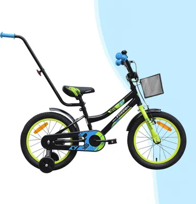Produktbild von Kinderfahrrad - 16 Zoll - Schwarz und Gelb - für 4-6 Jahre - mit V-Brake Bremsen- Jugendfahrrad - für Jungen