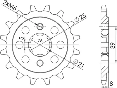 Produktbild von Ritzel Supersprox 520 - 15Z CST-1041:15|grobverzahnt 21,4/25,0