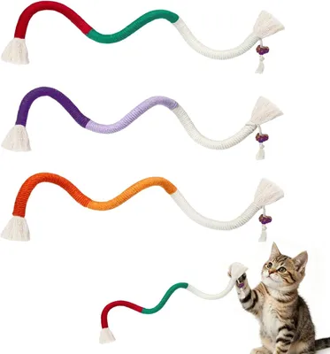 Produktbild von Katzenspielzeug mit Katzenminze, 3 Stück, Kauspielzeug und Spieltau für Katzen