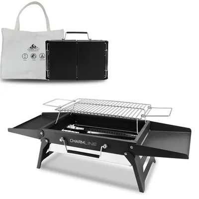 Immagine prodotto di Barbecue a carbonella - Pieghevole - Per 1-3 persone - 34 x 23 cm - Nero