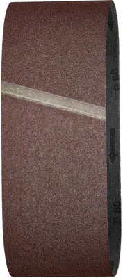 Produktbild von wolfcraft GmbH 3 Gewebe-Schleifbänder, Schleifgurt, Metall, Holz, Baumwollgewebe, Korund, Braun, Rechteckig