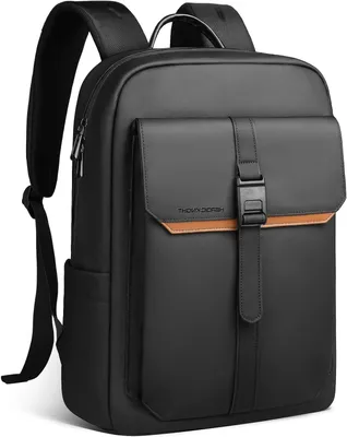 Immagine prodotto di Zaino per laptop - Borsa da lavoro - Uso quotidiano - Materiale impermeabile - Per laptop da 15,6 pollici - Nero
