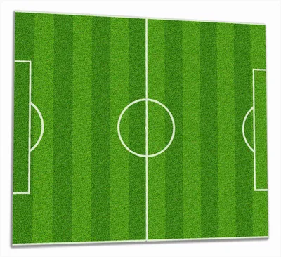 Produktbild von Wallario Herdabdeckplatte aus Glas, Größe 60 x 52 cm 2-teilig, Motiv Fußballfeld