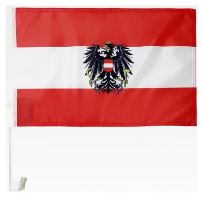 Produktbild von Autofahne Österreich mit Adler - 45 x 30 cm - Österreichische Autoflagge