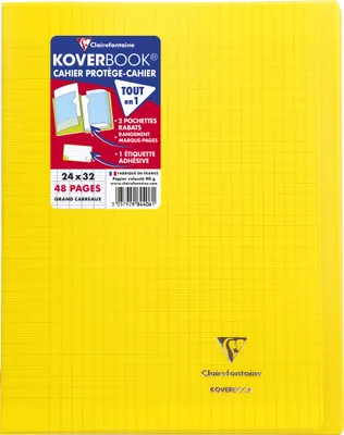 Produktbild von Clairefontaine 10x Koverbook, Heft 24x32cm, 24 Blatt 90g - Gelb 984406C