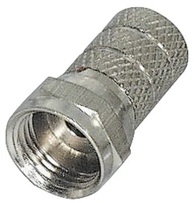Produktbild von Transmedia Twist-On F-Stecker; Steckerlänge 20 mm, vernickelt, FF 2 i