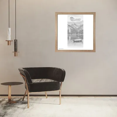 Produktbild von Bilderrahmen CLAMARO 'Collage' Quadratisch Holz MDF Rahmen inkl. Acrylglas, Rückwand und Aufhänger Eiche Sonama