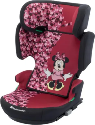 Produktbild von Bebeconfort Disney Hera i-Fix​, Kindersitz, 3,5–12 Jahre, Miss Minnie Klappbarer Kindersitz, Leicht (4,4 kg), 14 Kopfstützenpositionen, Fun Minnie