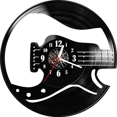 Zdjęcie produktu dla Zegar ścienny z płyty winylowej Gitara 1591.14