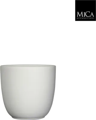 Produktbild von Tusca Topf rund weiß matt h20xd22,5 cm