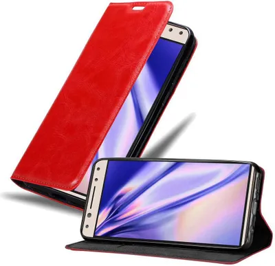 Obrázok produktu pre Cadorabo puzdro pre Alcatel 5 ochranné puzdro v červenej farbe puzdro na mobilný telefón kryt magnetické zatváranie