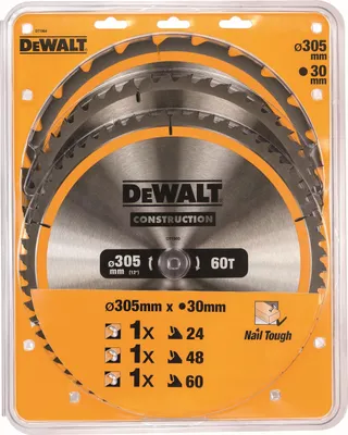 Produktbild von Dewalt Kreissägeblatt-Set DT 1964 N 3-teilig 305 x 30 mm DT1964-QZ