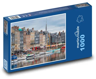 Zdjęcie produktu dla Puzzle 1000 Malowniczy port w Honfleur - martinpuzzle