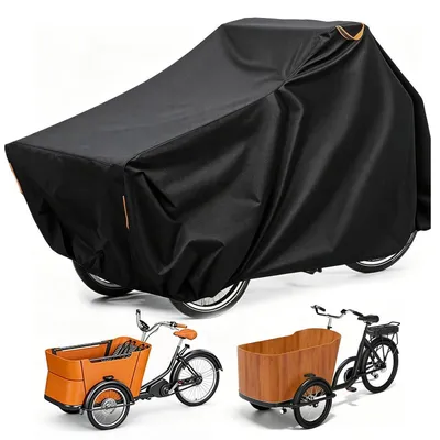 Produktbild von Lastenrad Abdeckung 420D Oxford Stoff Wasserdicht 220x100x110 cm Reflektierend