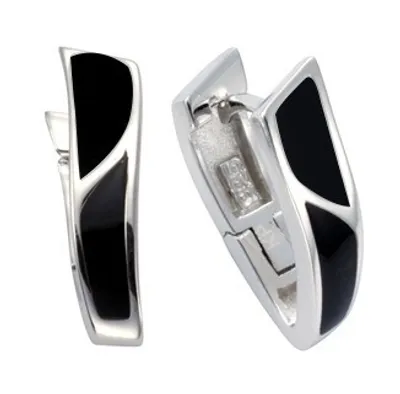 Produktbild von Klappcreolen 925/- Sterling Silber rhodiniert