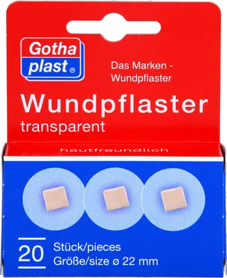 Produktbild von Gothaplast Wundpflaster 22 mm transparent, 20 St. Pflaster