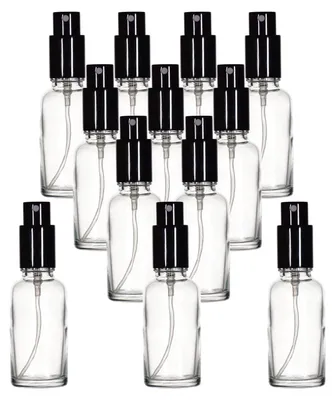 Produktbild von Set aus 12 transparenten Glas-Sprühflaschen 30ml