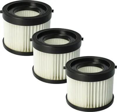 Produktbild von vhbw 3 Staubsaugerfilter Ersatz für Milwaukee 4931454785 für Staubsauger - HEPA-Filter Schwarz Weiß
