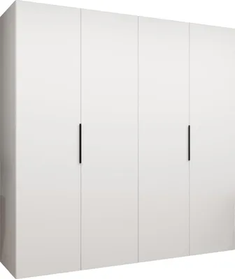 Produktbild von MEBLE KRYSPOL, Kleiderschrank, Schrank 200 cmx202x52, Weiß, Schwarz