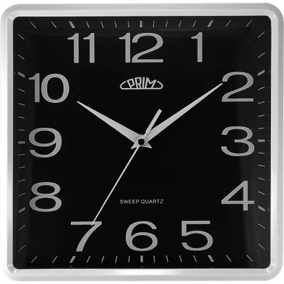Produktbild von PRIM Wanduhr Square 20 rund 250 mm Kunststoff Weiß/Schwarz