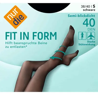 Produktbild von NUR DIE Strumpfhose Fit in Form 40 DEN - schwarz - 38-40