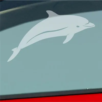 Produktbild von Auto Aufkleber Delphin Delfin Fisch Tier Tuning 12x7 cm Milchglas Sticker Heckscheibenaufkleber