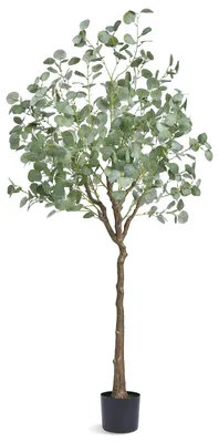 Produktbild von Eukalyptus Künstlich 80x80x181cm Kunstpflanze PE Künstliche Pflanzen Fake Plastikpflanzen im Topf Kunstblume Geruchslos wasserdicht zur Dekoration