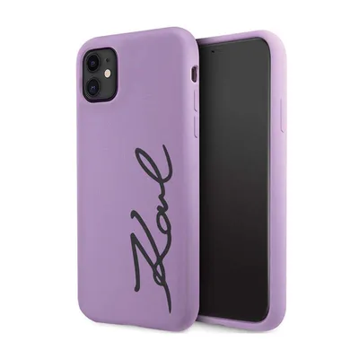 Image de Karl Lagerfeld Klhcn61Sksvgu Iphone 11 / Xr 6.1 Purpurowy/Purple Hardcase Silicone Signature