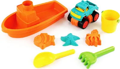 Immagine prodotto di Set sabbia auto e barca 33 cm